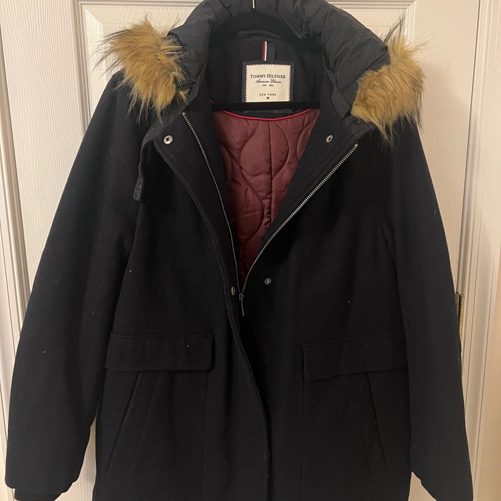 Tommy Hilfiger Black and Red Jacket